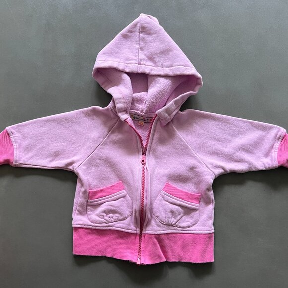 2 Lola et Moi Pink Hoodie Jackets Sweatshirts Sz 12 Months - Picture 5 of 6